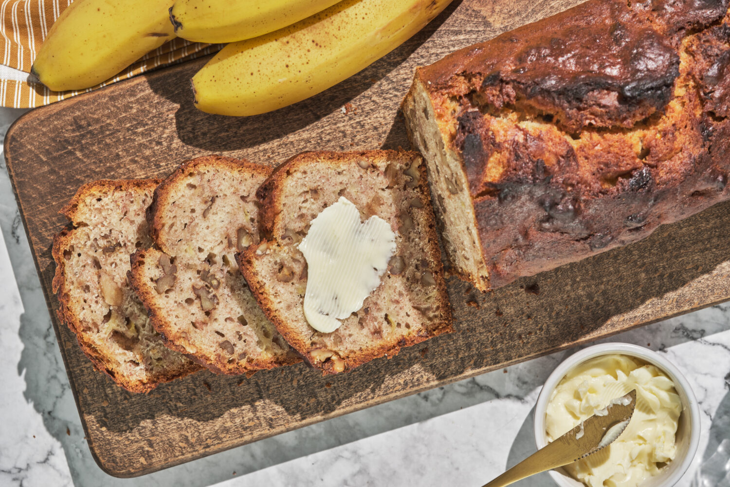 Banana Bread Recipe with Two Bananas