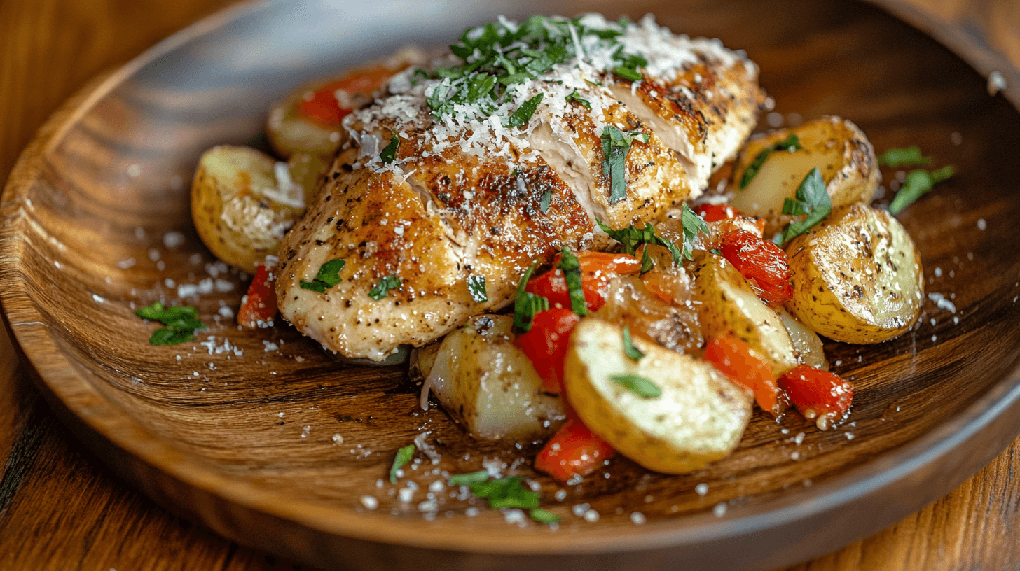 Garlic Parmesan Chicken and Potatoes